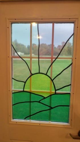 Faux stained glass decal
