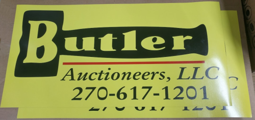 Butler Auctioneers Magnetic Signs